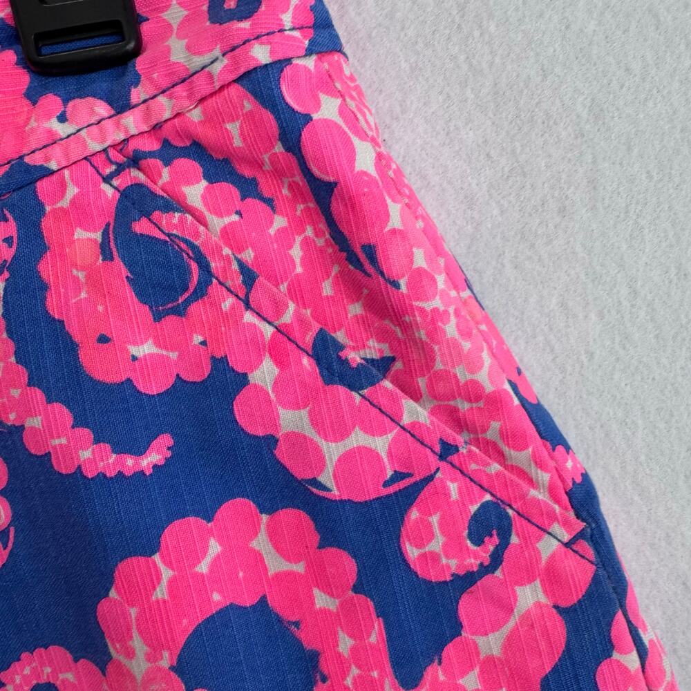 Lilly Pulitzer Pink Floral Cotton Mini Skirt Size 2 Vibrant Summer Resortwear - Picture 5 of 8